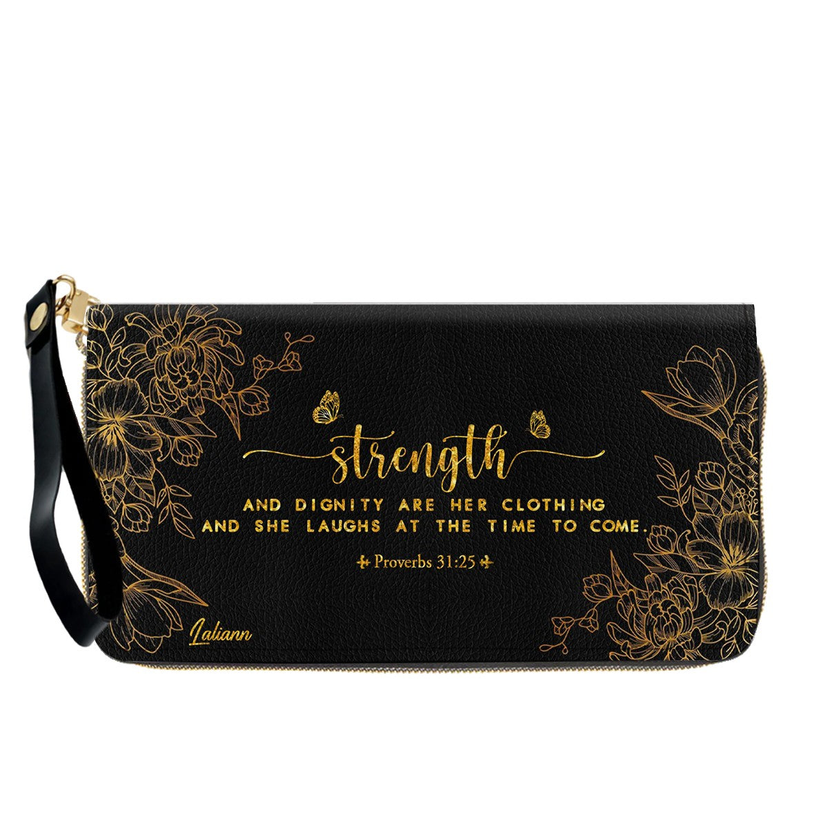 Personalized Leather Handbag Black with Bible Verse – Christian Gifts – Custom Christian Purse by CHRISTIANARTBAG CAB012626