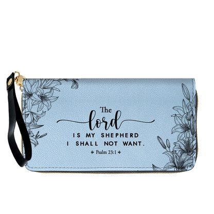 Personalized Leather Handbag Cool Blue & Wallet Set for Women – Custom Name & Bible Verse – Christian Gift | CHRISTIANARTBAG