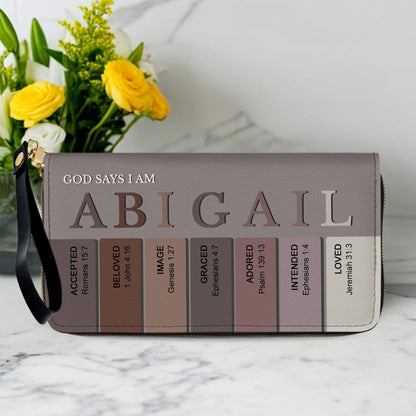 Uncover the sacred meaning of your name - Custom Name & Month Flower - Personalized Leather Handbag - CHRISTIANARTBAG 01181125