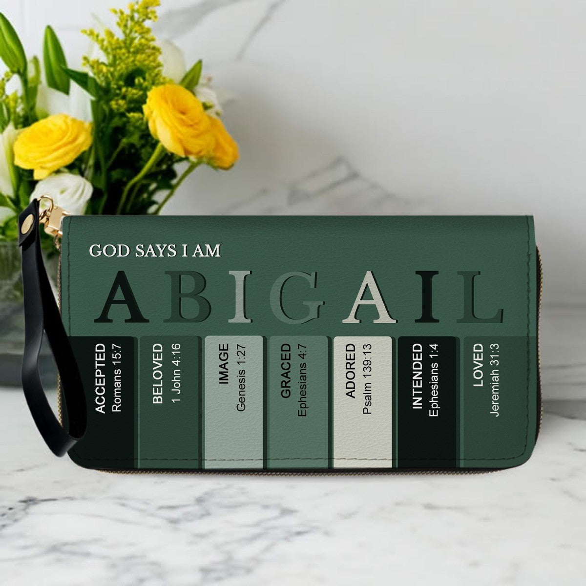 SET - Personalized Leather Tote Bag with Bible Verses – Uncover the sacred meaning of your name – Custom Faith-Inspired Handbag | CHRISTIANARTBAG Leather TOTE Bag