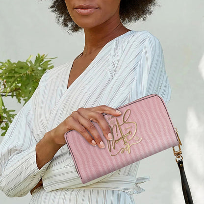 Personalized Be Still Psalm 46:10 Cross Leather Handbag for Women - CHRISTIANARTBAG | Custom Faith Purse in Pink CAB01100526