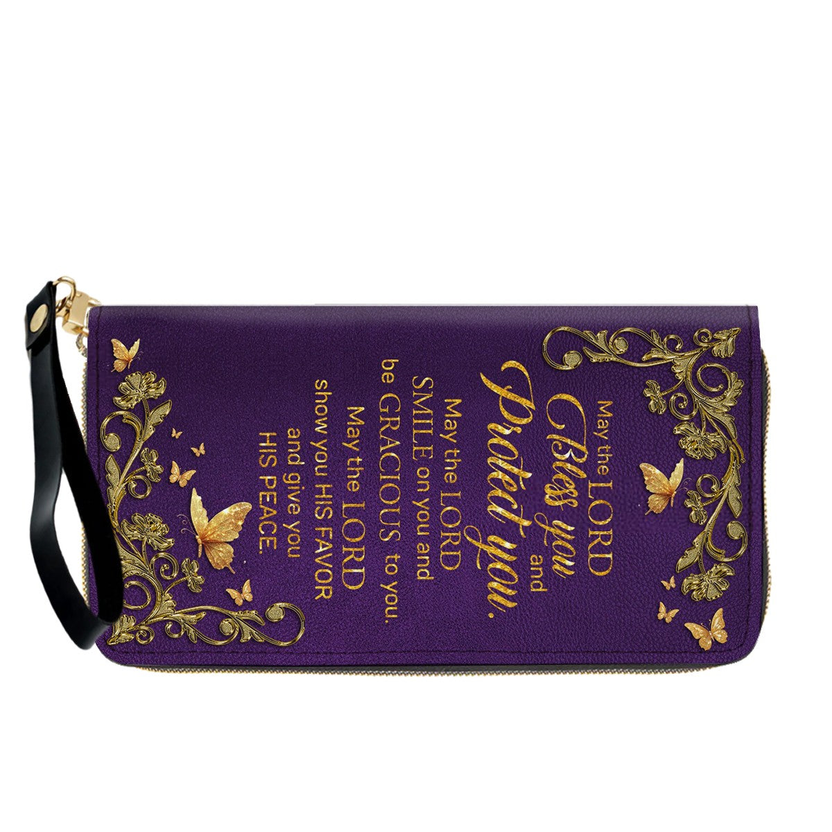 Personalized Leather Handbag with Custom Name & Bible Verse - Personalized Christian Leather Handbag & Wallet Set | CHRISTIANARTBAG™ CAB01012626