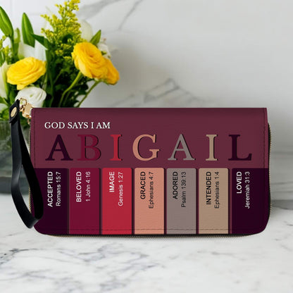 Uncover the sacred meaning of your name - Custom Name & Month Flower - Personalized Leather Handbag - CHRISTIANARTBAG 01181125