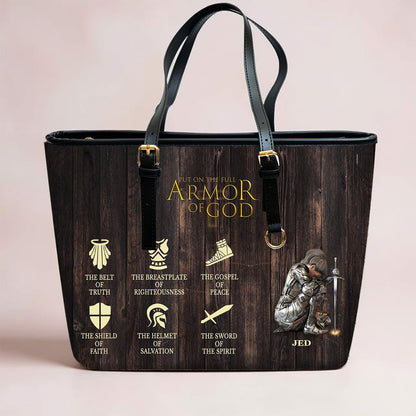 Christianartbag Handbags, Put On The Full Armor Of God Leather Bags, Personalized Bags, Gifts for Women, Christmas Gift, CABLTB01240823.