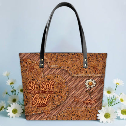 Personalized Leather Tote Bag with Bible Verses – Personalized Leather Handbags – A Statement of Faith & Strength | CHRISTIANARTBAG Leather TOTE Bag CAB01041225