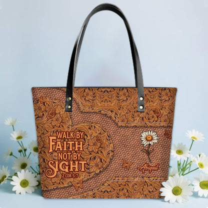 Personalized Leather Tote Bag with Bible Verses – Personalized Leather Handbags – A Statement of Faith & Strength | CHRISTIANARTBAG Leather TOTE Bag CAB01041225