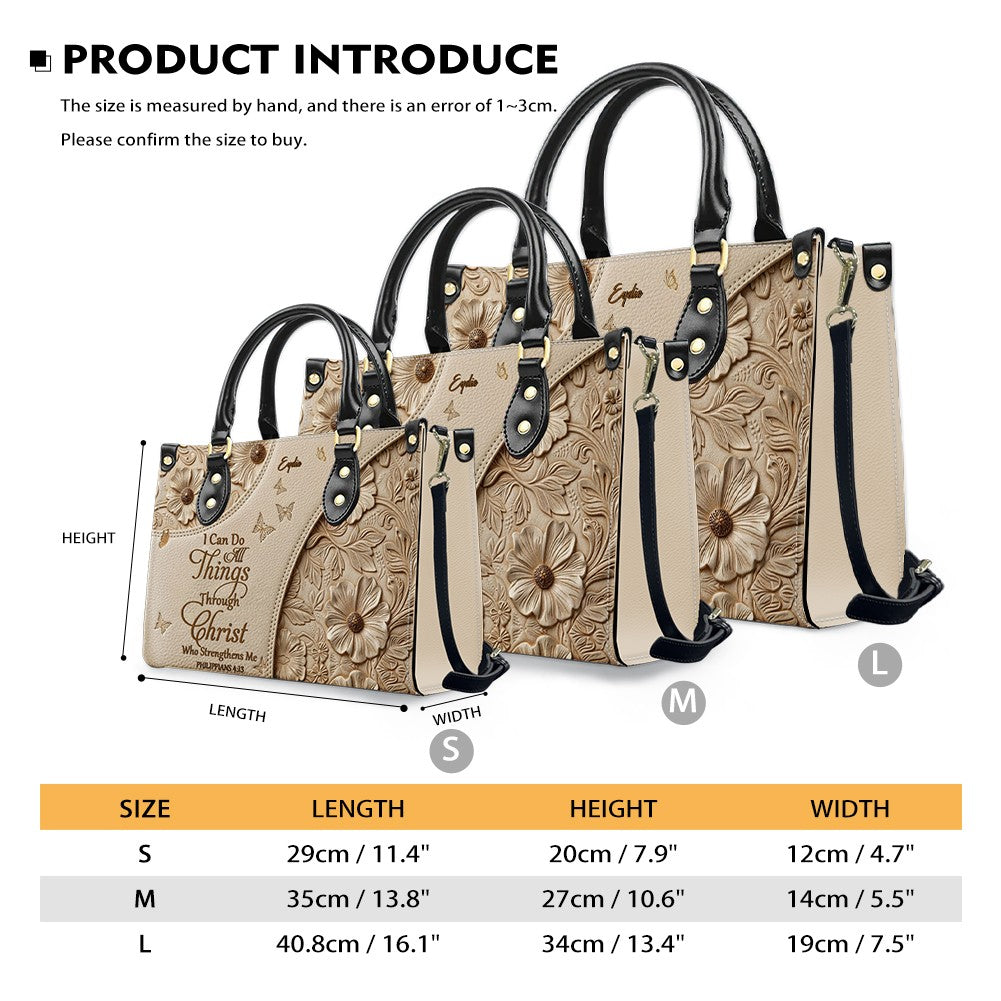 Personalized Bible Verse Leather Handbag & Wallet Set | Custom Christian Purse Set - CHRISTIANARTBAG 02080826