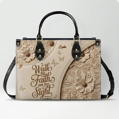 Personalized Bible Verse Leather Handbag & Wallet Set | Custom Christian Purse Set - CHRISTIANARTBAG 02080826