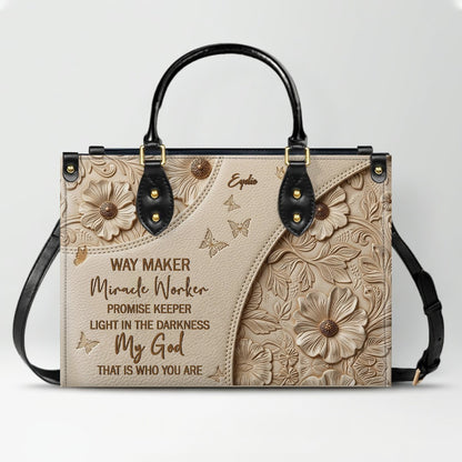 Personalized Bible Verse Leather Handbag & Wallet Set | Custom Christian Purse Set - CHRISTIANARTBAG 02080826