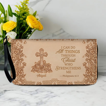 Personalized Leather Handbag with Custom Bible Verse | Meaningful Christian Gift for Her | CHRISTIANARTBAG 01071726