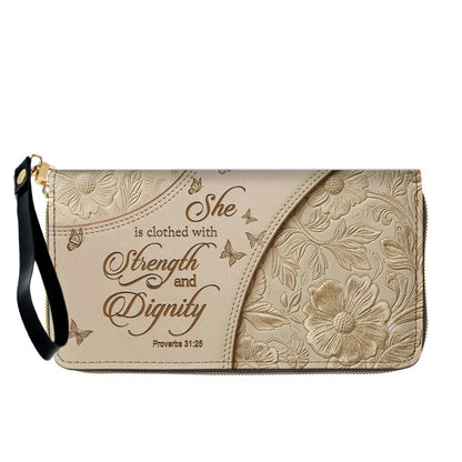Personalized Bible Verse Leather Handbag & Wallet Set | Custom Christian Purse Set - CHRISTIANARTBAG 02080826