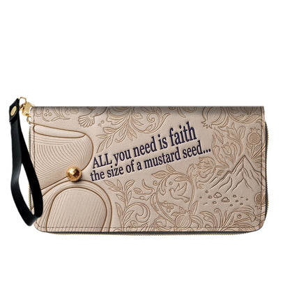 Personalized Leather Handbag "Faith as a Mustard Seed" | CHRISTIANARTBAG 02080526