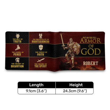 Personalized Men's Wallet - Armor of God | CHRISTIANARTBAG CABW04200524