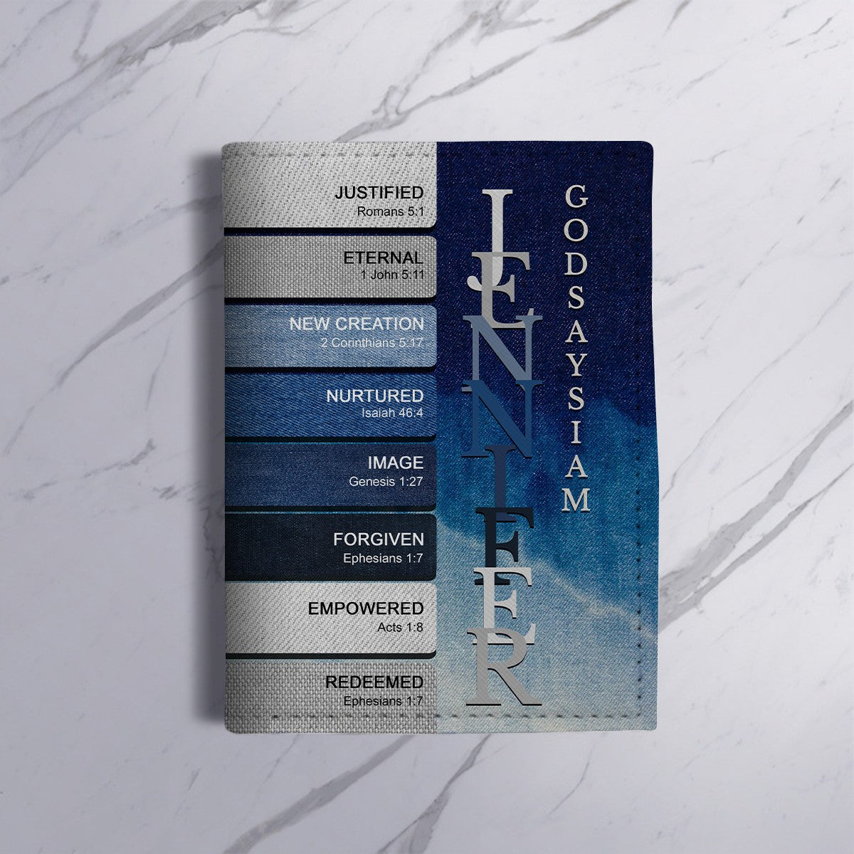 Personalized Passport Cover | Custom Name Letters with Bible Verses & Character Design