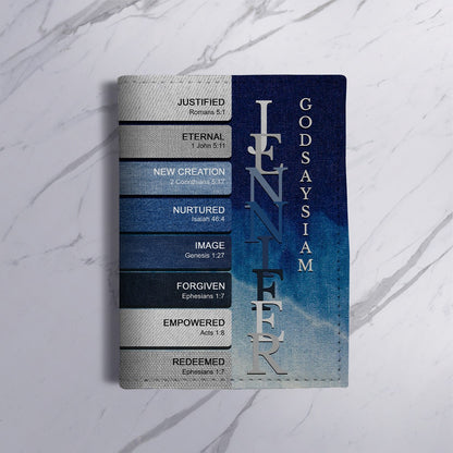 Personalized Passport Cover | Custom Name Letters with Bible Verses & Character Design