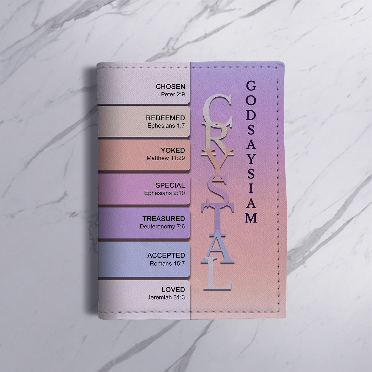 Personalized Passport Cover | Custom Name Letters with Bible Verses & Character Design