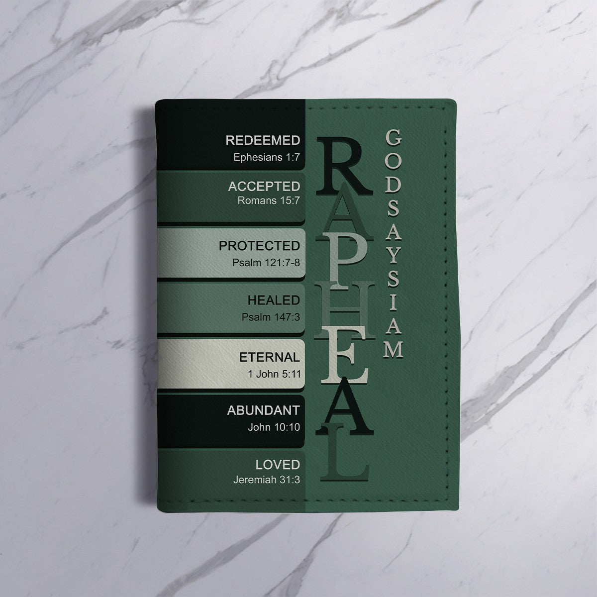 Personalized Passport Cover | Custom Name Letters with Bible Verses & Character Design