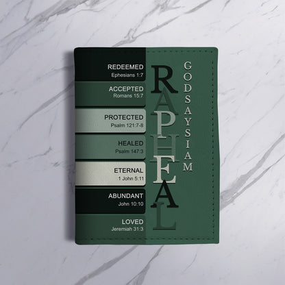 Personalized Passport Cover | Custom Name Letters with Bible Verses & Character Design