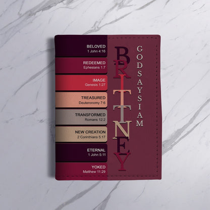 Personalized Passport Cover | Custom Name Letters with Bible Verses & Character Design