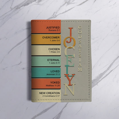 Personalized Passport Cover | Custom Name Letters with Bible Verses & Character Design