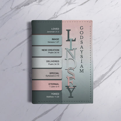 Personalized Passport Cover | Custom Name Letters with Bible Verses & Character Design