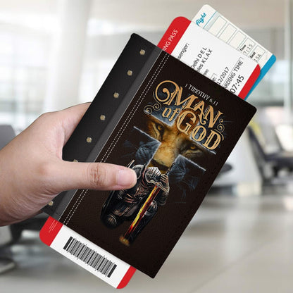Personalized Christian Passport Cover – Man of God Design with Custom Name, Each Letter Matched to Bible Verses | CHRISTIANARTBAG
