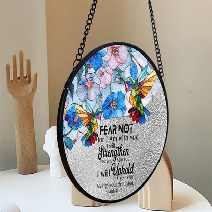 Personalized Christian Suncatcher – Acrylic & Wood Window Hanging Ornament with Bible Verse | CHRISTIANARTBAG