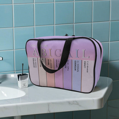 Custom Christian Toiletry Bag – Personalized Name with Bible Verse Meanings | CHRISTIANARTBAG