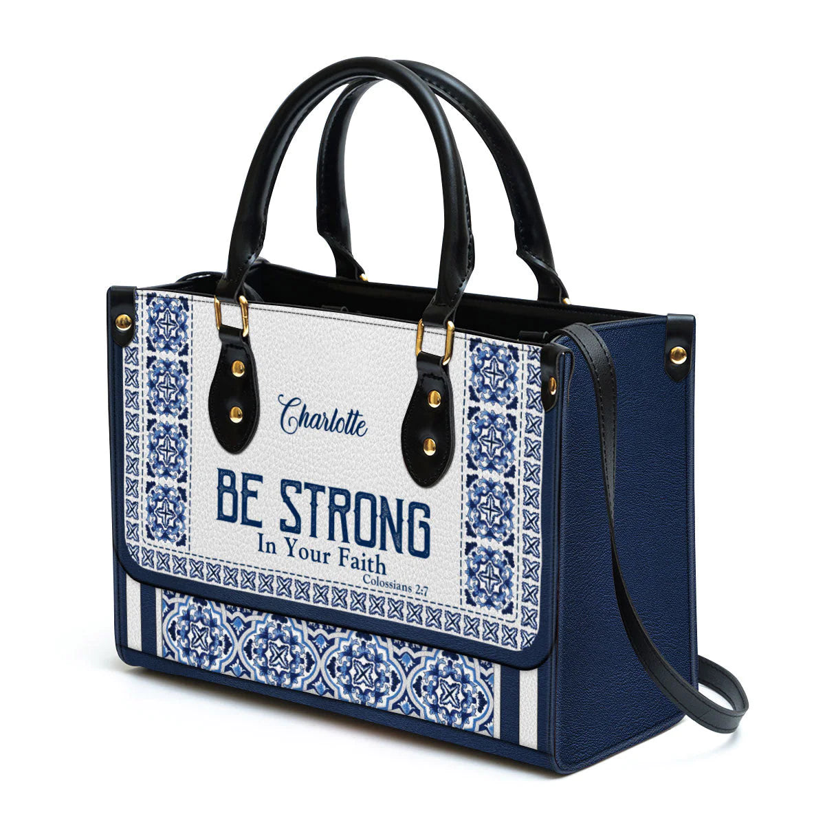 Christianartbag Handbag, Be Strong In Your Faith, Personalized Gifts, Gifts for Women, Christmas Gift. - Christian Art Bag
