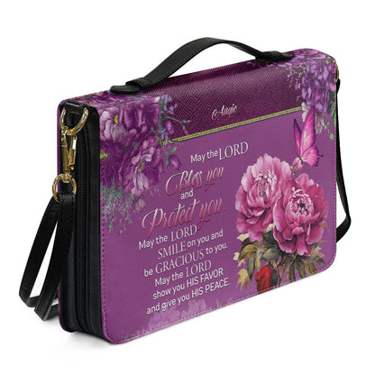 Personalized Christian Leather Handbag for Women – Bible Verse Floral Purse, Custom Name Religious Gift by CHRISTIANARTBAG