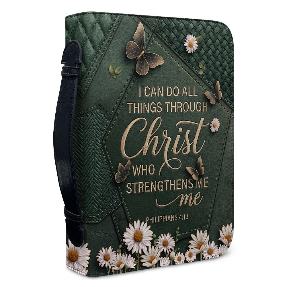 Personalized Bible Cover with Handle & Strap - I Can Do All Things - Philippians 4:13 | CHRISTIANARTBAG 01080926