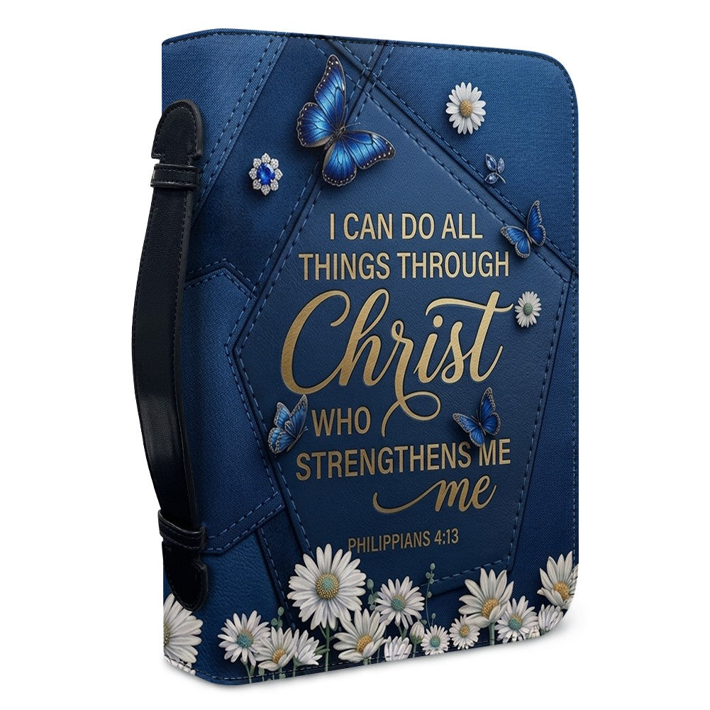 Personalized Bible Cover with Handle & Strap - I Can Do All Things - Philippians 4:13 | CHRISTIANARTBAG 01080926