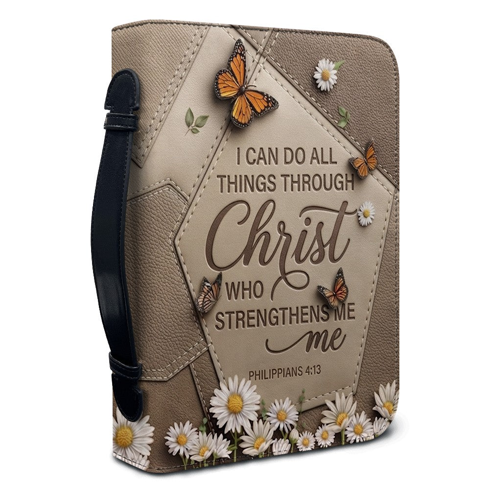 Personalized Bible Cover with Handle & Strap - I Can Do All Things - Philippians 4:13 | CHRISTIANARTBAG 01080926