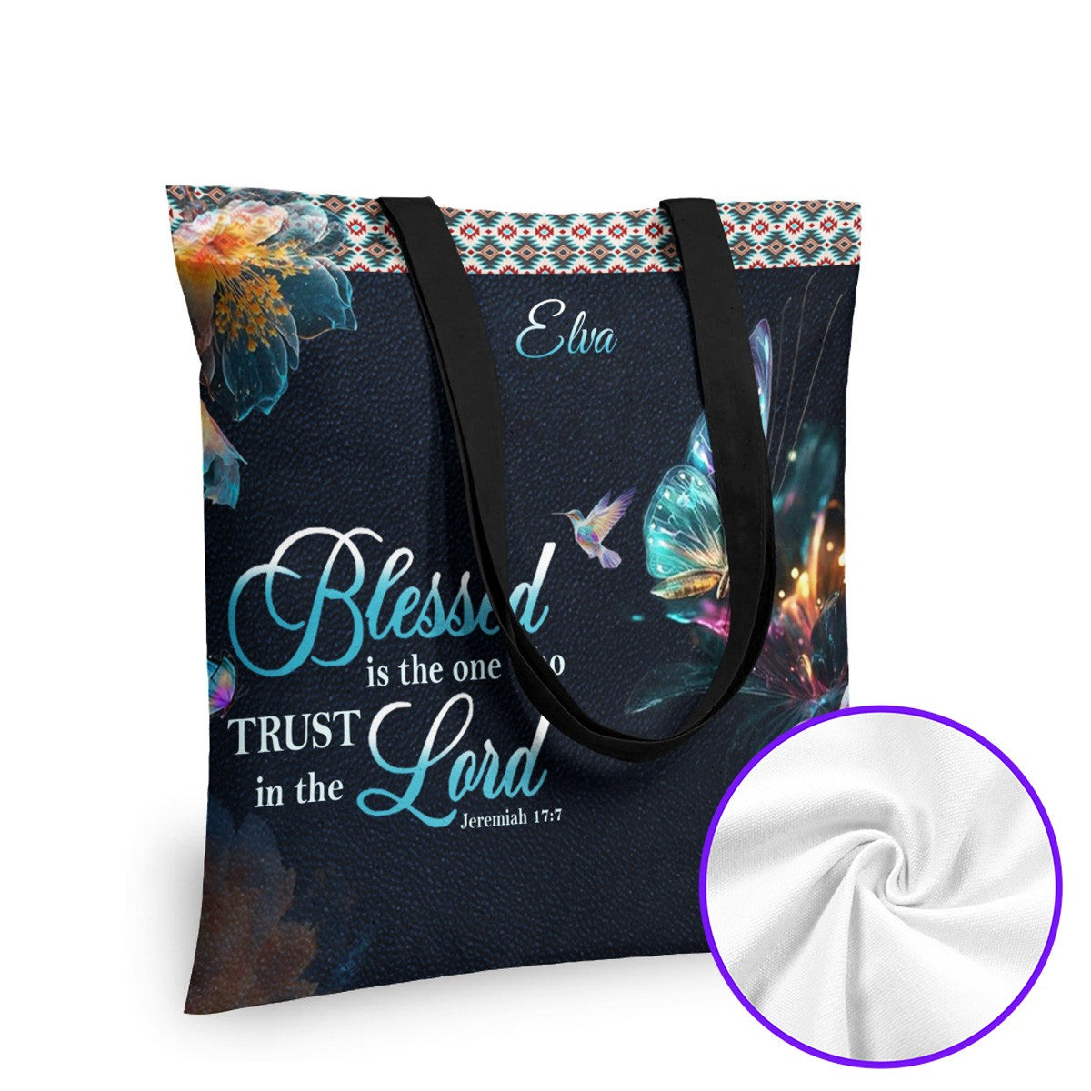 Christianartbag Handbags- Blessed Is The One Who Trusts In The Lord Jeremiah 17:7 - Personalized Leather Handbag - CABLTB01120225