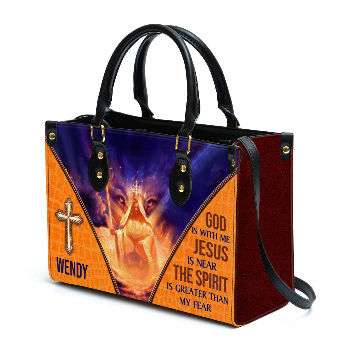 Christianartbag Handbag, The Spirit Is Greater Than My Fear, Personalized Gifts, Gifts for Women, Christmas Gift. - Christian Art Bag