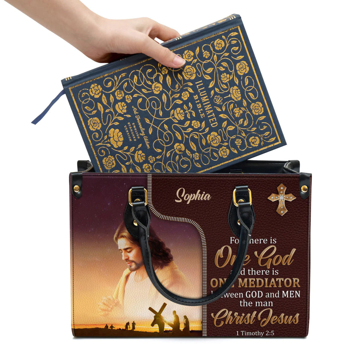 Christianartbag Handbag, There Is One Mediator Between God And Men The Man Christ Jesus, Personalized Gifts, Gifts for Women, Christmas Gift. - Christian Art Bag