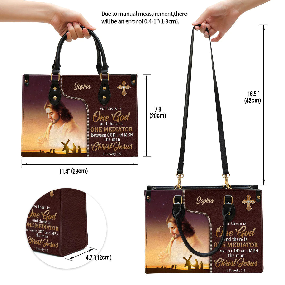 Christianartbag Handbag, There Is One Mediator Between God And Men The Man Christ Jesus, Personalized Gifts, Gifts for Women, Christmas Gift. - Christian Art Bag