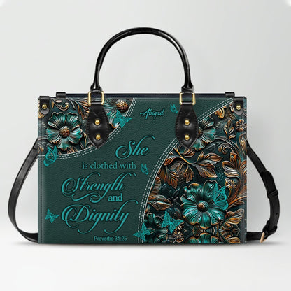 Personalized Christian Handbag with Bible Verses – Custom Name Faith Gift - CAB 120525