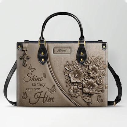 CHRISTIANARTBAG Personalized Leather Handbag | Personalized Christian Gift for Her | CHRISTIANARTBAG CAB0171126