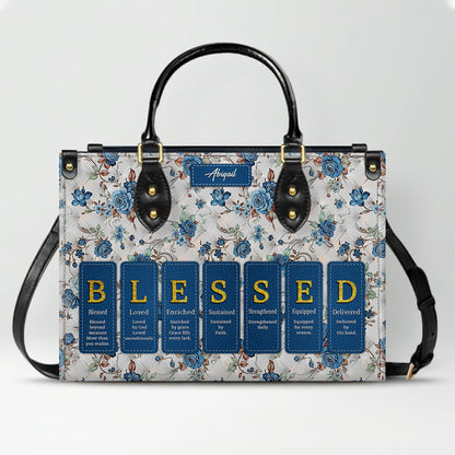 Personalized Christian Leather Handbag – Custom Name Faith-Inspired Gift for Women