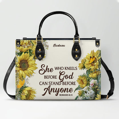 Personalized Christian Leather Handbag for Women – Custom Name & Bible Verse | CHRISTIANARTBAG CAB011426