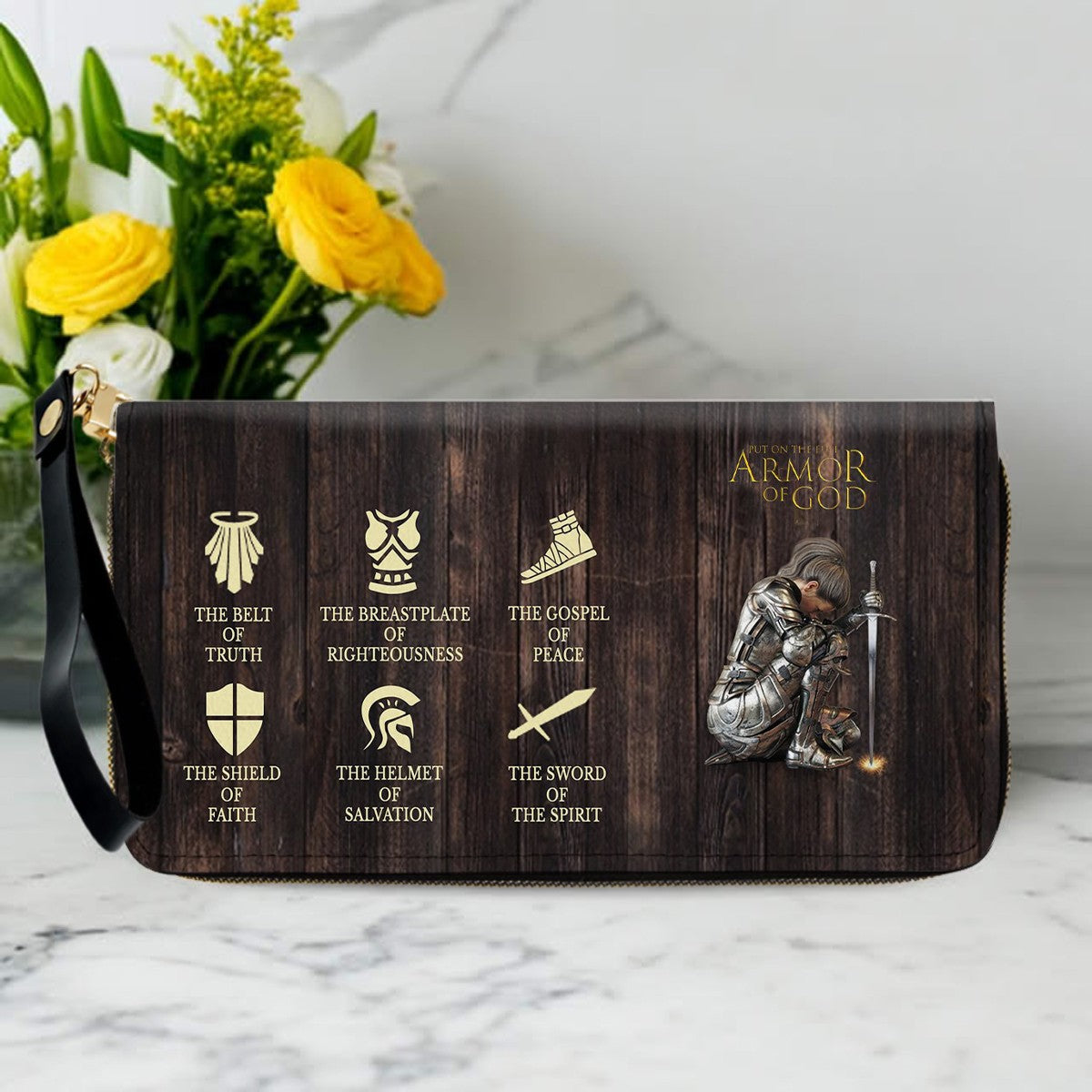 Christianartbag Handbags, Put On The Full Armor Of God Leather Bags, Personalized Bags, Gifts for Women, Christmas Gift, CABLTB01240823.