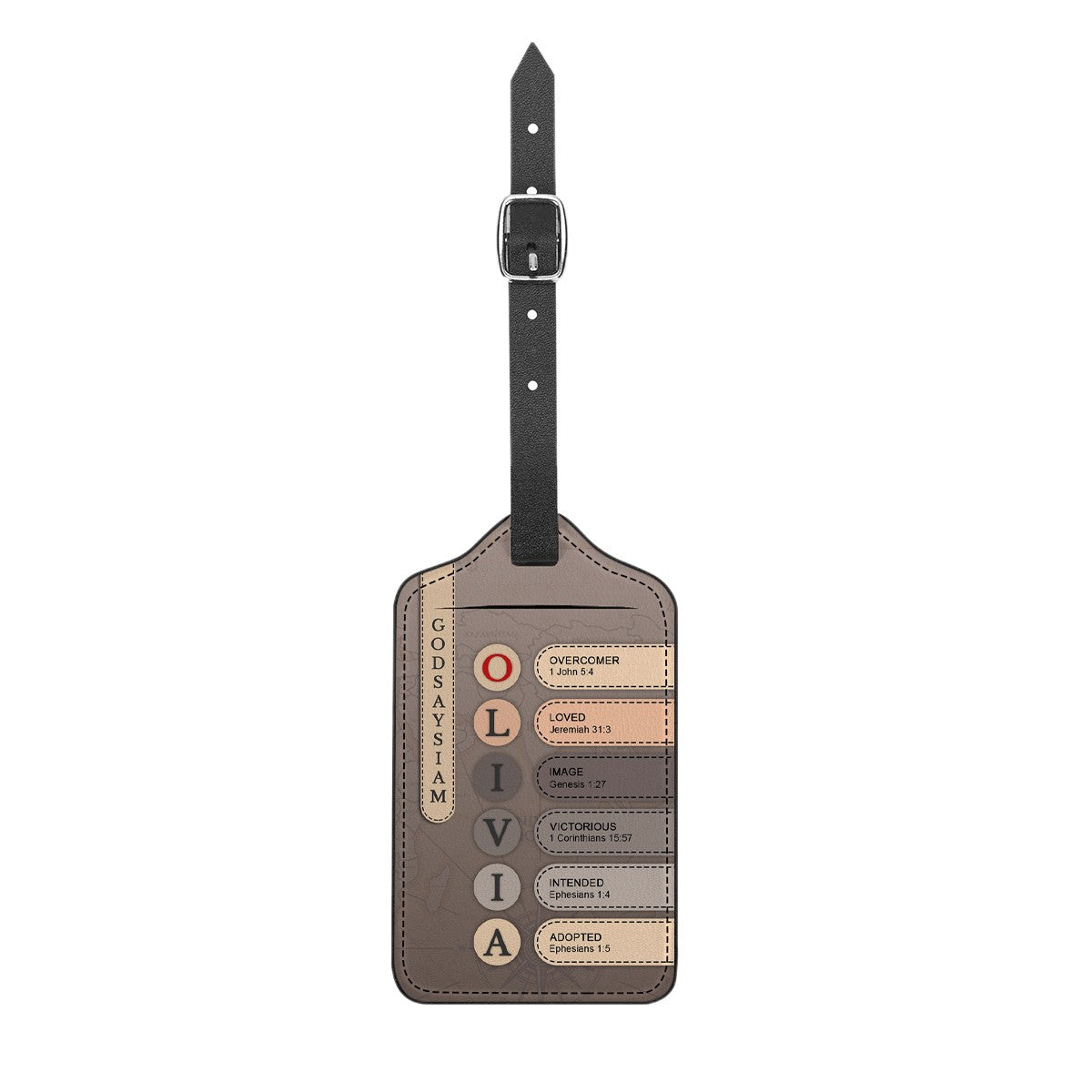 Personalized Christian Luggage Tag with Custom Bible Verses – Faith Travel Gift by CHRISTIANARTBAG