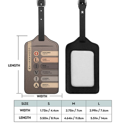 Personalized Christian Luggage Tag with Custom Bible Verses – Faith Travel Gift by CHRISTIANARTBAG
