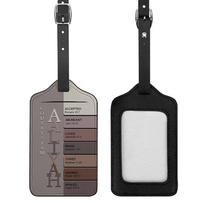 Personalized Christian Luggage Tag with Bible Verses – Custom Name Travel Gift by CHRISTIANARTBAG