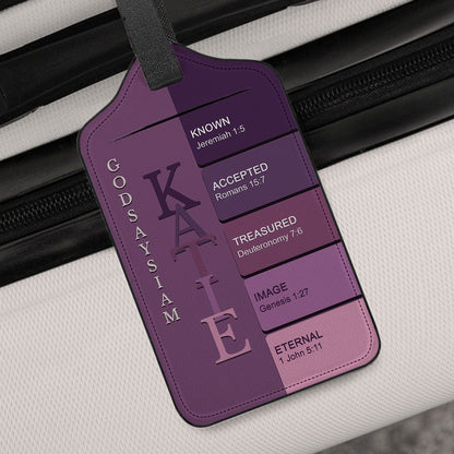 Personalized Christian Luggage Tag with Bible Verses – Custom Name Travel Gift by CHRISTIANARTBAG