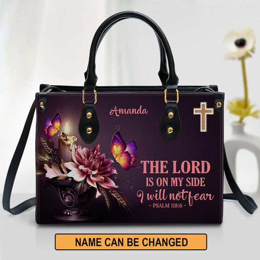 Christianart Designer Handbags, The Lord Is On My Side I Will Not Fear Psalm 118:6, Personalized Gifts, Gifts for Women. - Christian Art Bag