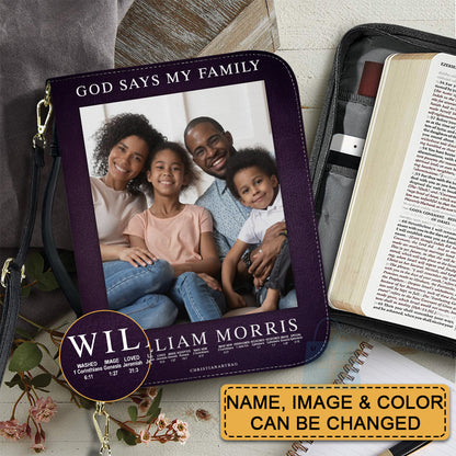 CHRISTIANARTBAG Bible Cover - Uncover the sacred meaning of your name family - Custom Name and Bible Verse - Personalized Bible Cover, CABBBCV015825