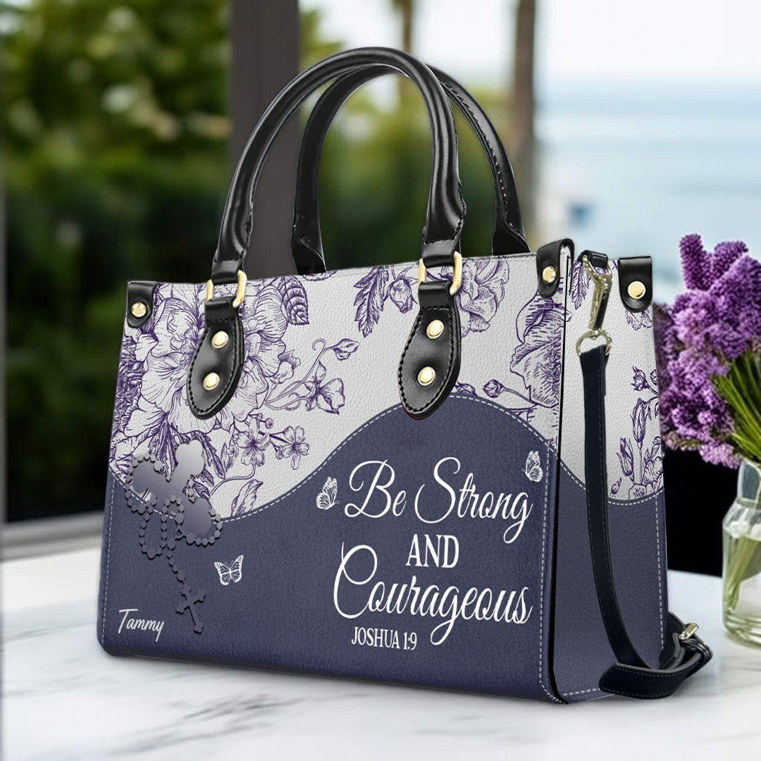 Personalized Leather Handbag with Bible Verses – Custom Christian Purse with Name | CHRISTIANARTBAG