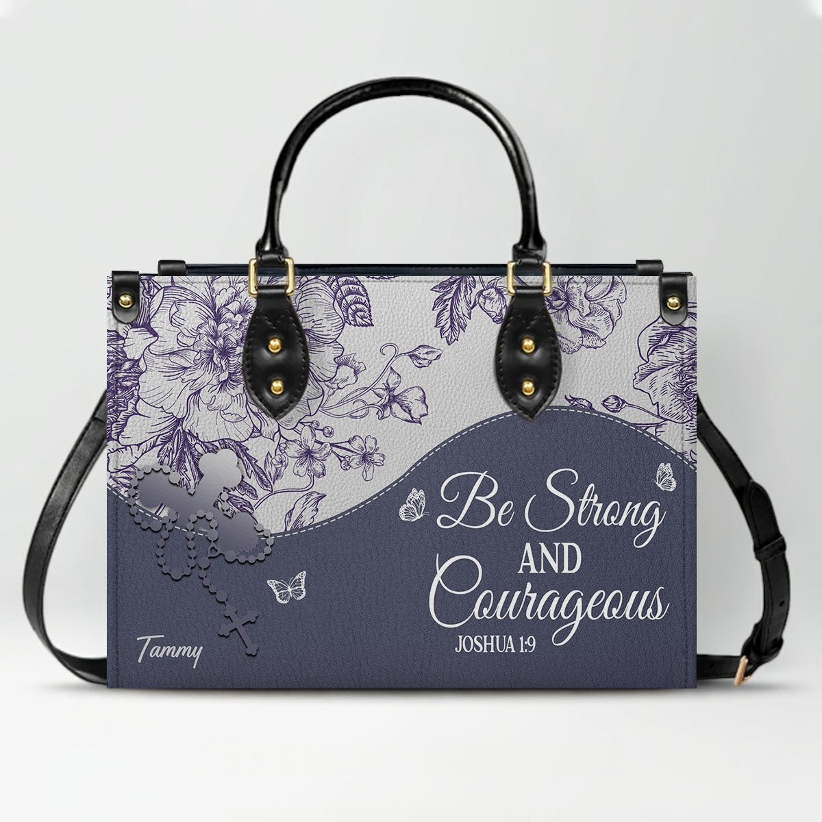 Personalized Leather Handbag with Bible Verses – Custom Christian Purse with Name | CHRISTIANARTBAG